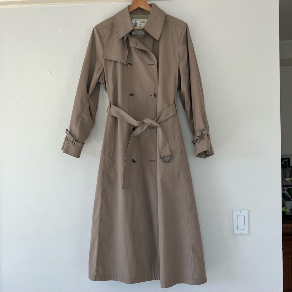 Vintage London Fog Maincoats Classic Trench Sz 14 - Picture 4 of 8